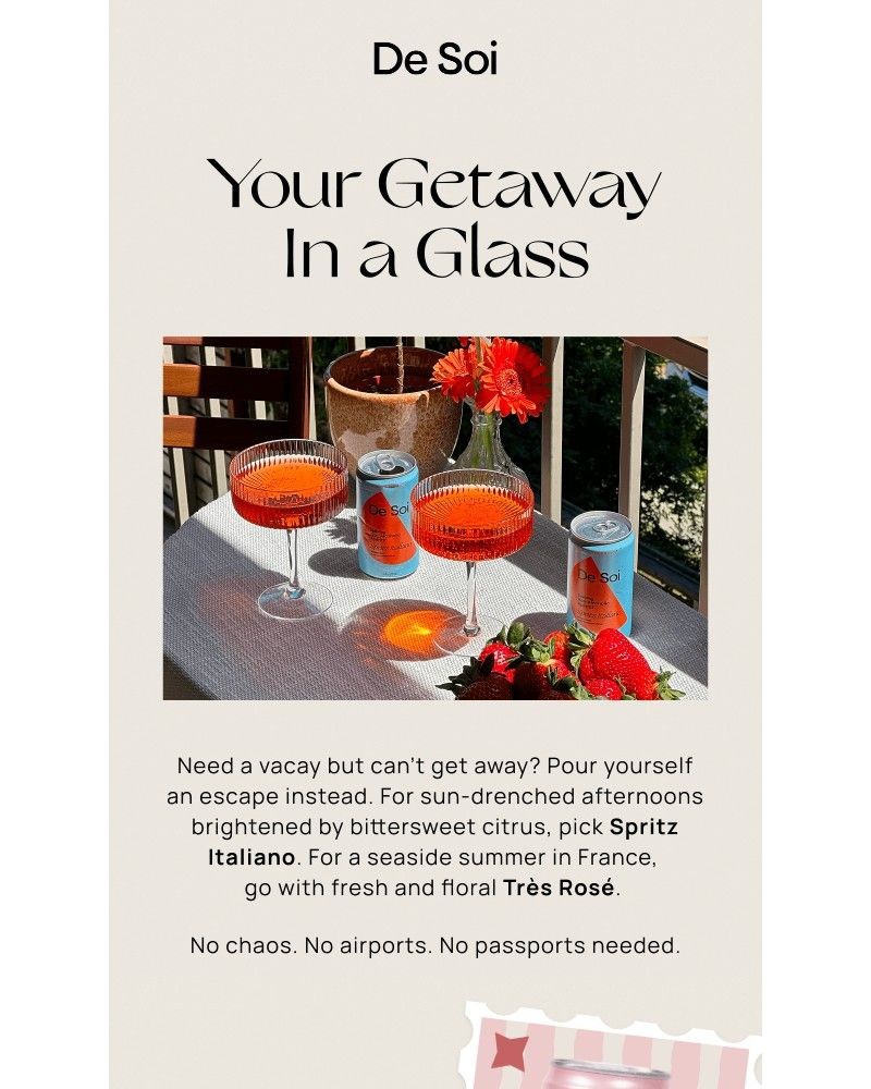 Screenshot of email sent to a De Soi Newsletter subscriber