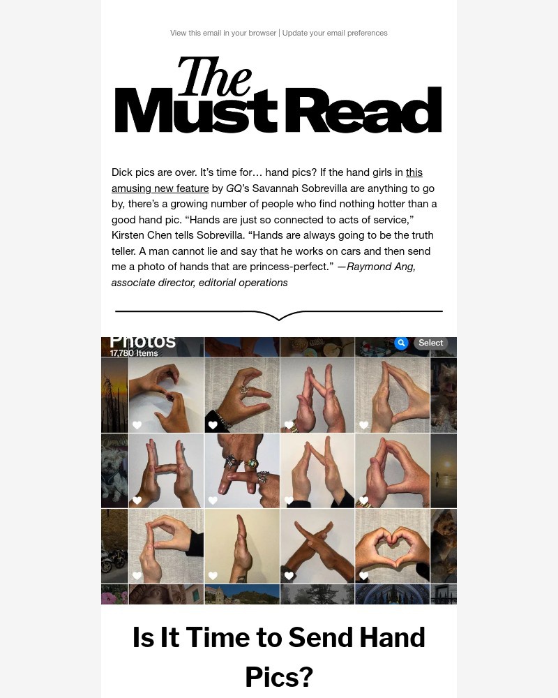Screenshot of email with subject /media/emails/youve-heard-of-foot-guys-meet-the-hand-girls-6fdc3e-cropped-e9fb512c.jpg