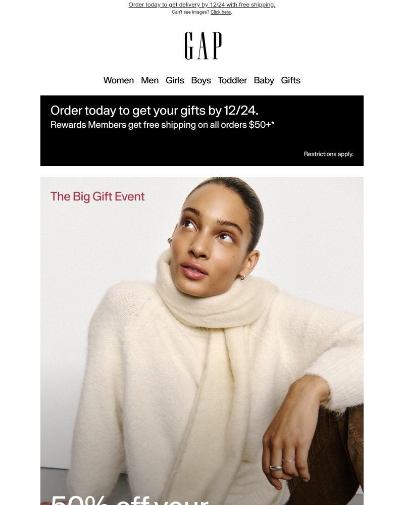 Screenshot of email with subject /media/emails/youve-hit-it-big-with-50-off-your-purchase-including-sale-styles-1d6d65-cropped-b11b1dd4.jpg