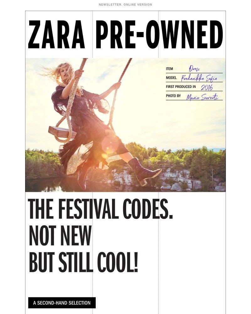 Screenshot of email sent to a Zara Newsletter subscriber