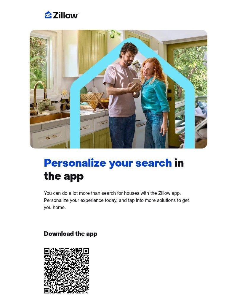 Screenshot of email sent to a Zillow Registered user