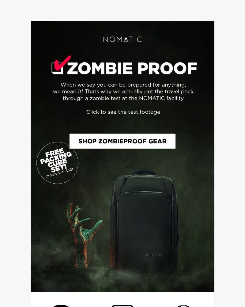 Screenshot of email sent to a Nomatic Newsletter subscriber